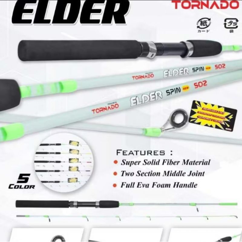 Joran Tornado Elder 120/135/150 CM-Bahan Fiber