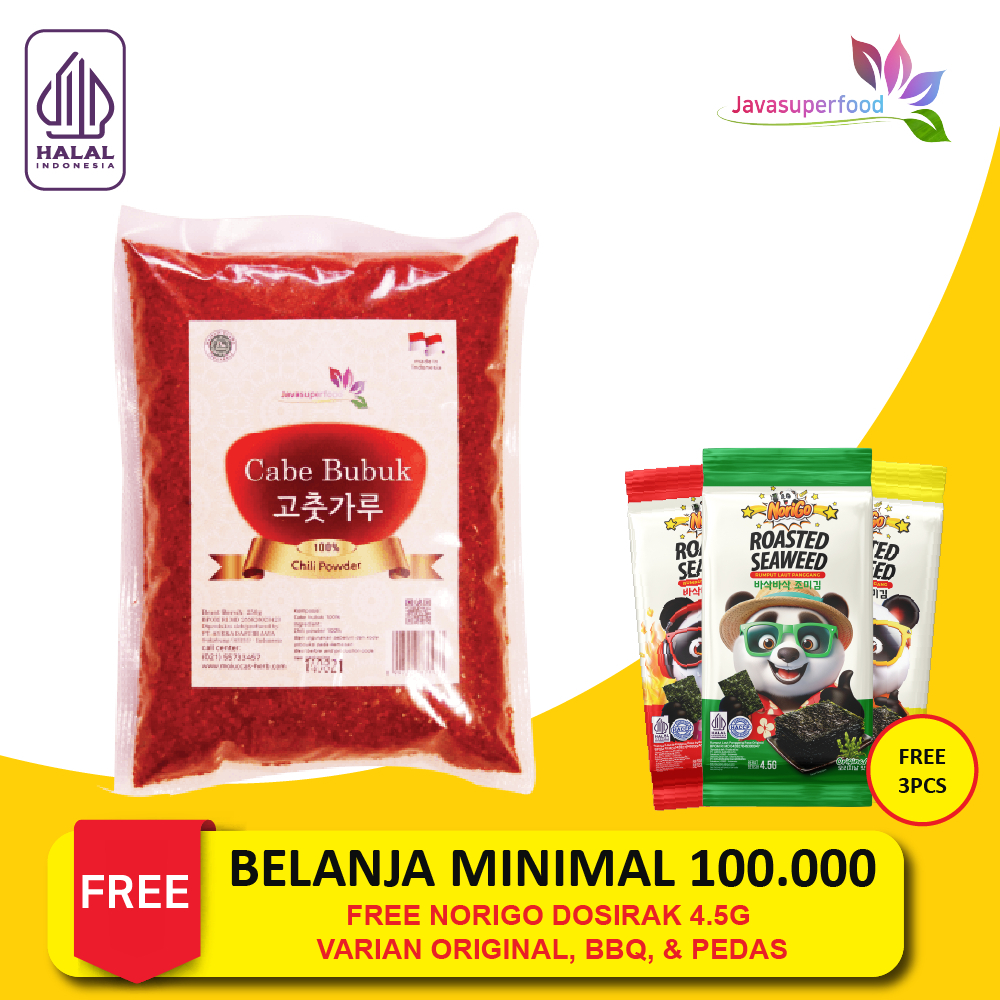 

BUBUK CABE KASAR / CHILI POWDER 250 GRAM JAVA SUPER FOOD