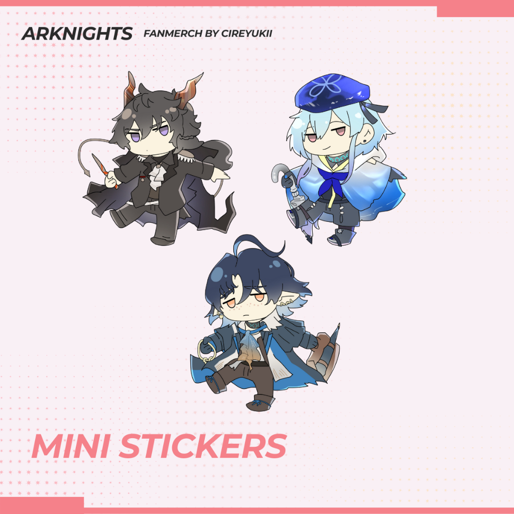 Arknights Mini Stickers Pack Ebenholz Mizuki Lumen