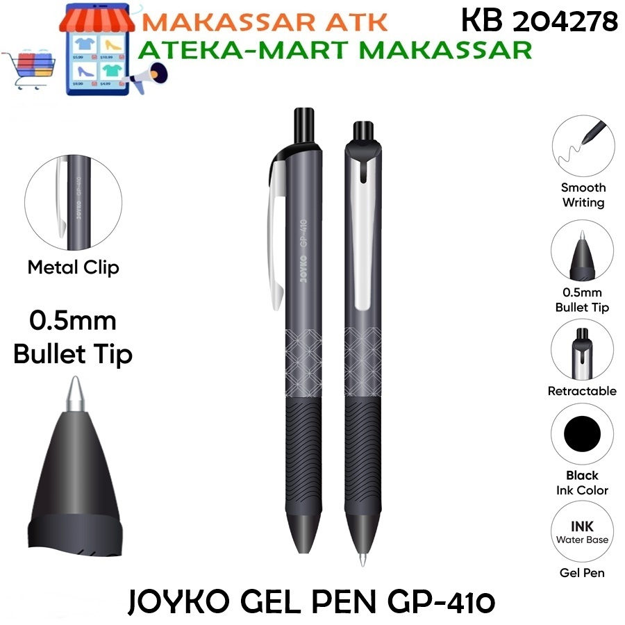 

[PCS] JOYKO GEL PEN GP-410 PULPEN PENA 0.5MM
