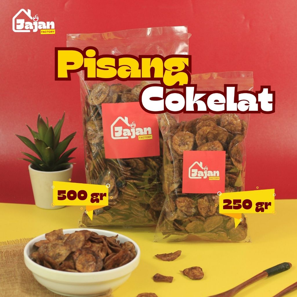 

Jajan Factory - Pisang Cokelat 250gr / 500gr Snack Kiloan Krispy Camilan Kriuk Cemilan Gurih Renyah