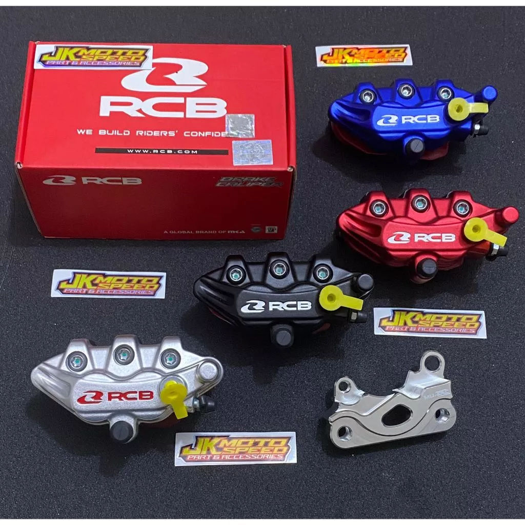 KALIPER CAKRAM DEPAN RCB S SERIES + BREKET 2 PISTON UK 260MM Motor JUPITER Z F1ZR 125Z NOUVO VEGA R 