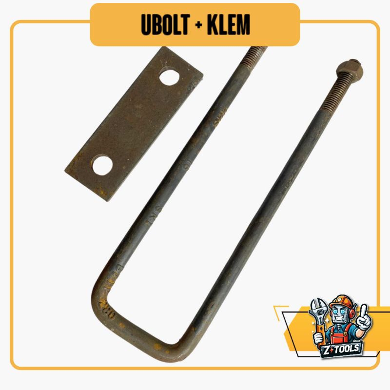 U bolt behel kawel + klem 5/8 pengunci sasis bak truk