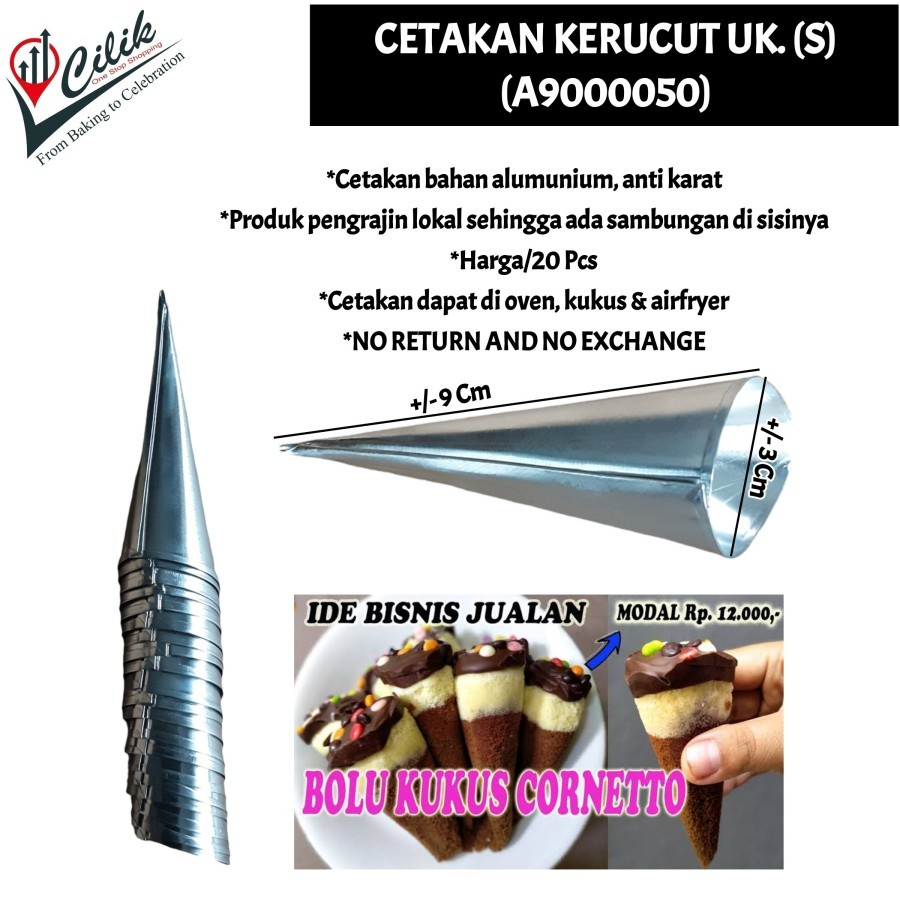 baking+kitchen+tool+alat+dapur+cetakan+bahan+alumunium+anti+karat+rhum horn+cornetto+mold+kue+bolu+o
