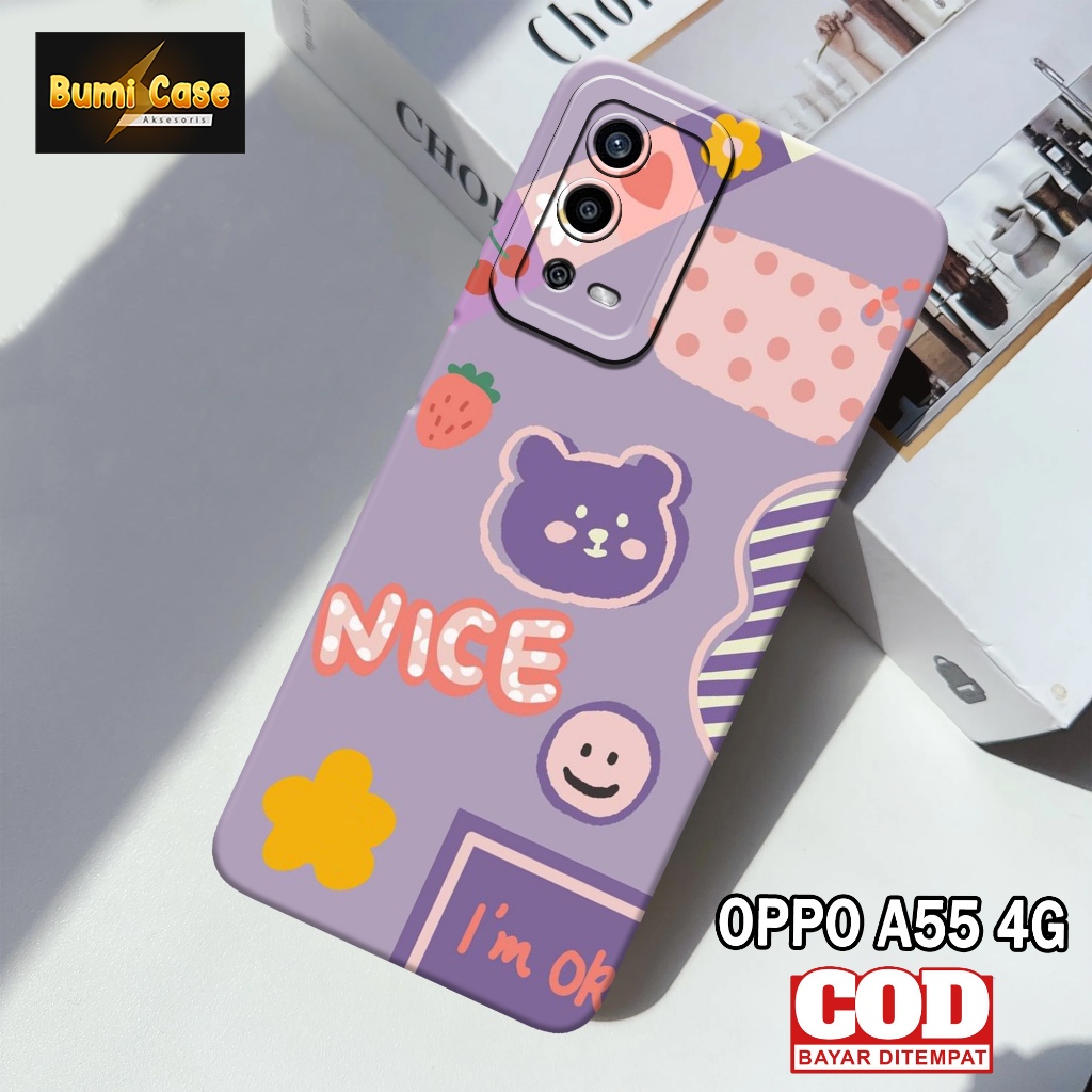 Bumi Case Oppo A55 4G - Fashion Case Kartun - Softcase Pro Camera Oppo A55 4G - Casing Hp Oppo A55 4