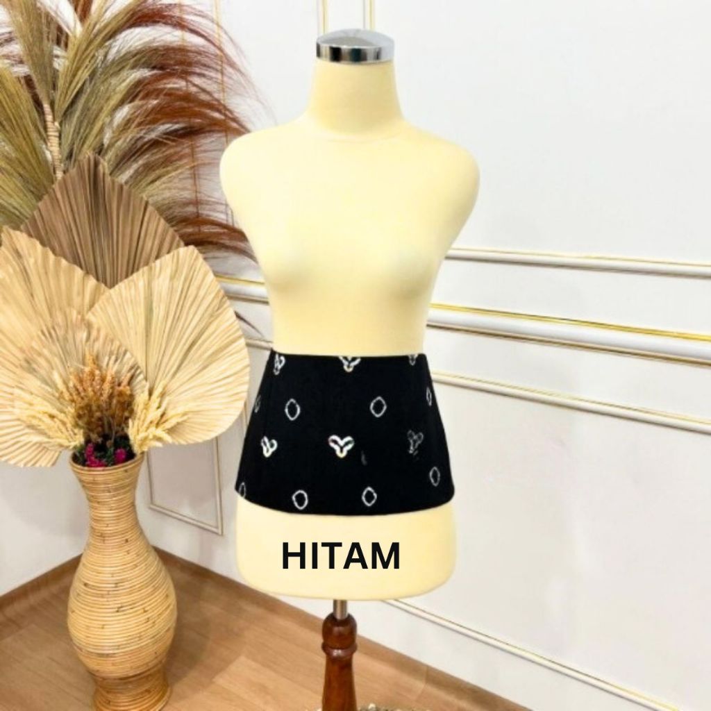 Obi Belt Instan/Angkin Kebaya Instan Siap Pakai/Angkin Jumputan Kebaya Warna Hitam Dan Warna Lainnya