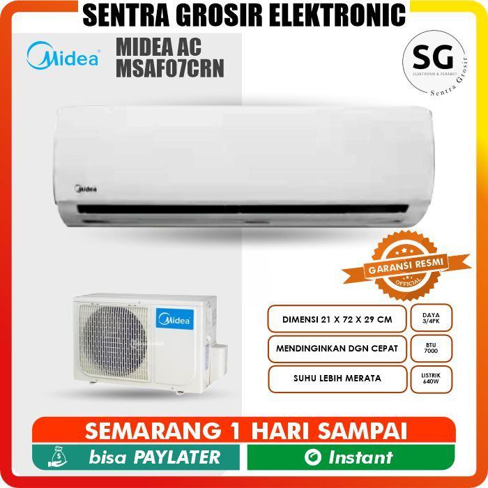 Ac Midea 3/4 Pk AC Midea Msaf-07crn2 - Low Watt 640 W
