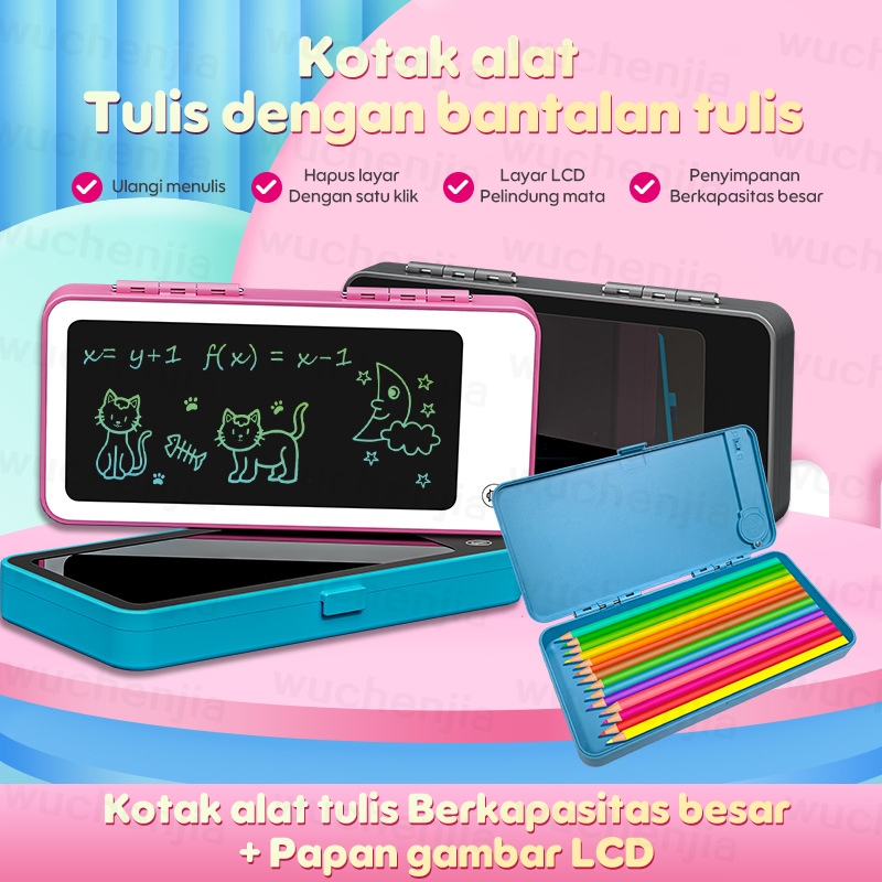 

rtc [ready stock]LCD Writing Board Drawing Kotak Pensil / Pencil Case /Kotak Pensil dan Papan Coret
