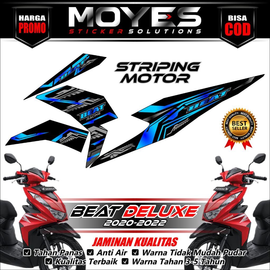 Striping Beat Deluxe - Decal Beat Deluxe - Stiker Beat Deluxe - Decal Stiker Beat Deluxe 2020-2022 M