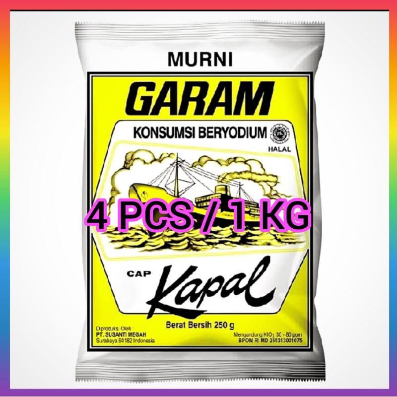 

Garam cap Kapal isi 4 pcs / 1 kg