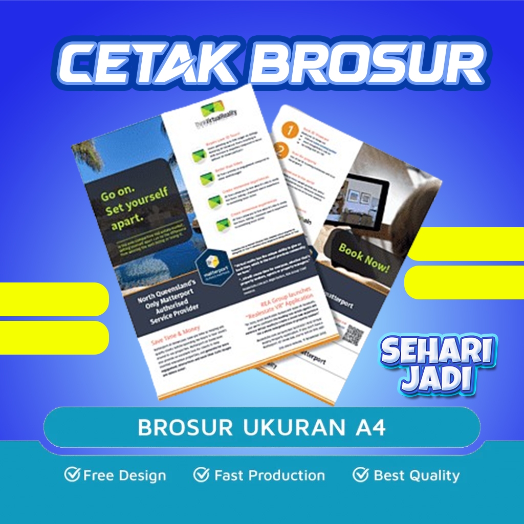 Cetak Brosur A4 Termurah ( 1 Sisi / 2 Sisi ) Custom Brosur A4 | Cetak Flyer A4