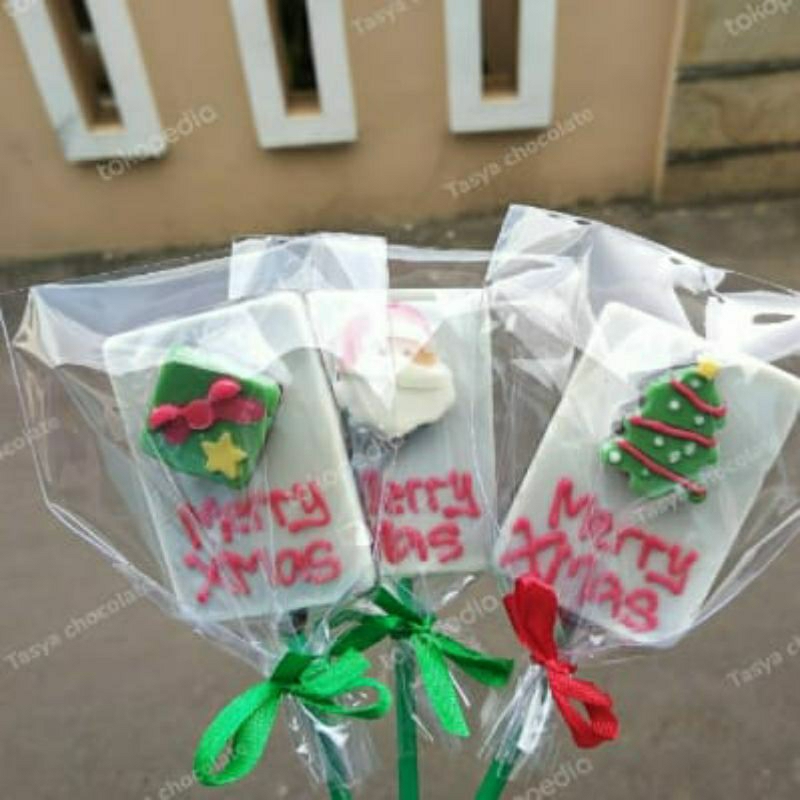 

coklat stik tema natal Merry Christmas Merry Xmas