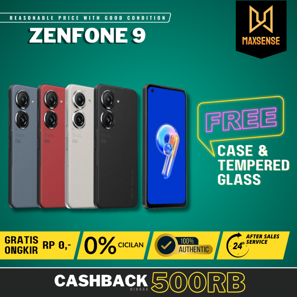 TAM | Asus Zenfone 9 5G 6/128GB 8/256GB 16/256GB Garansi Resmi Tam Indonesia