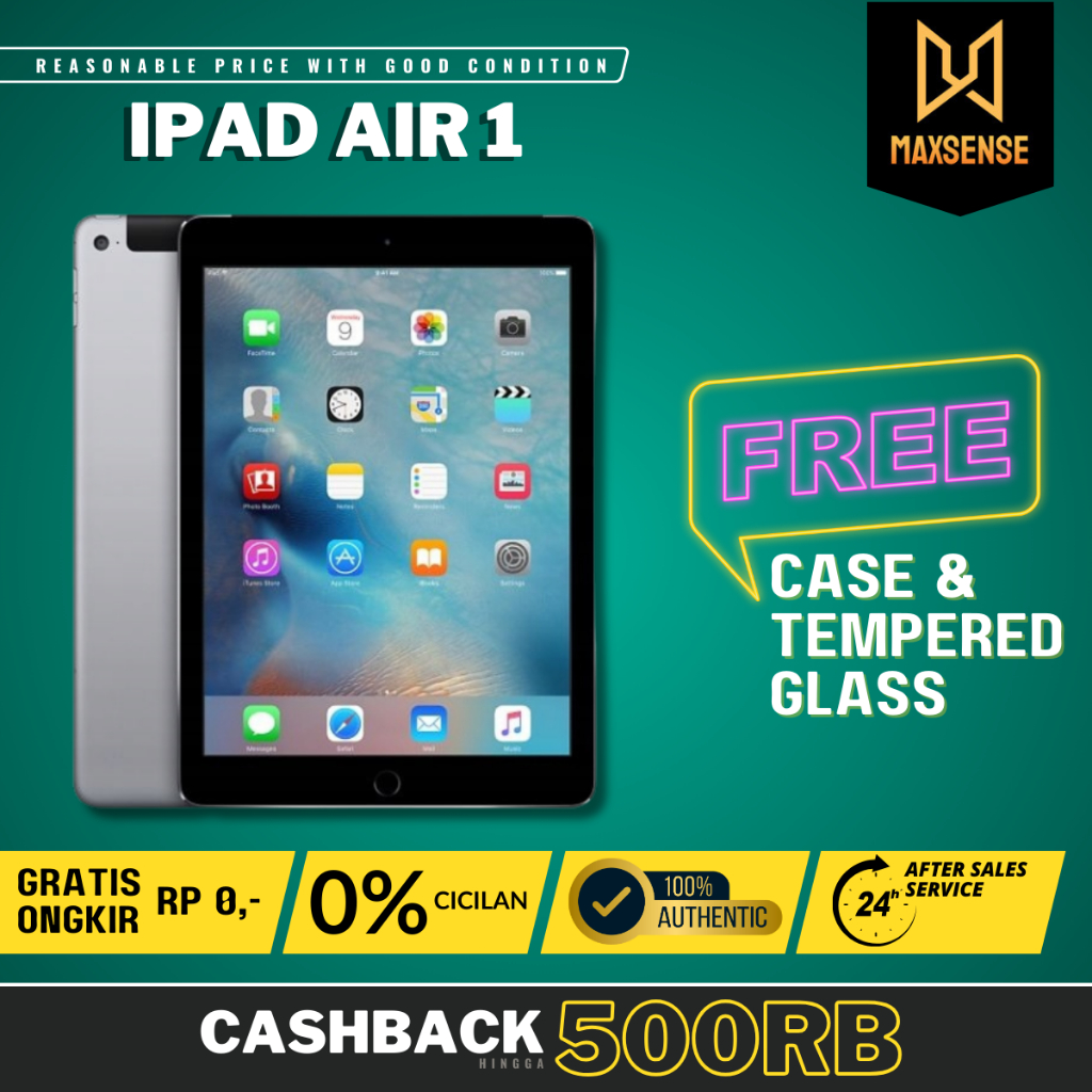 iPad Air 1 Wifi Cellular 128GB 64GB 32GB 16GB Second Original Resmi