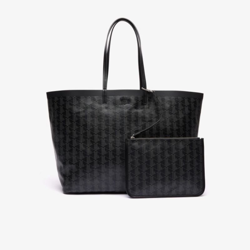 Lacoste women's Zely coated canvas monogram large tote bag original