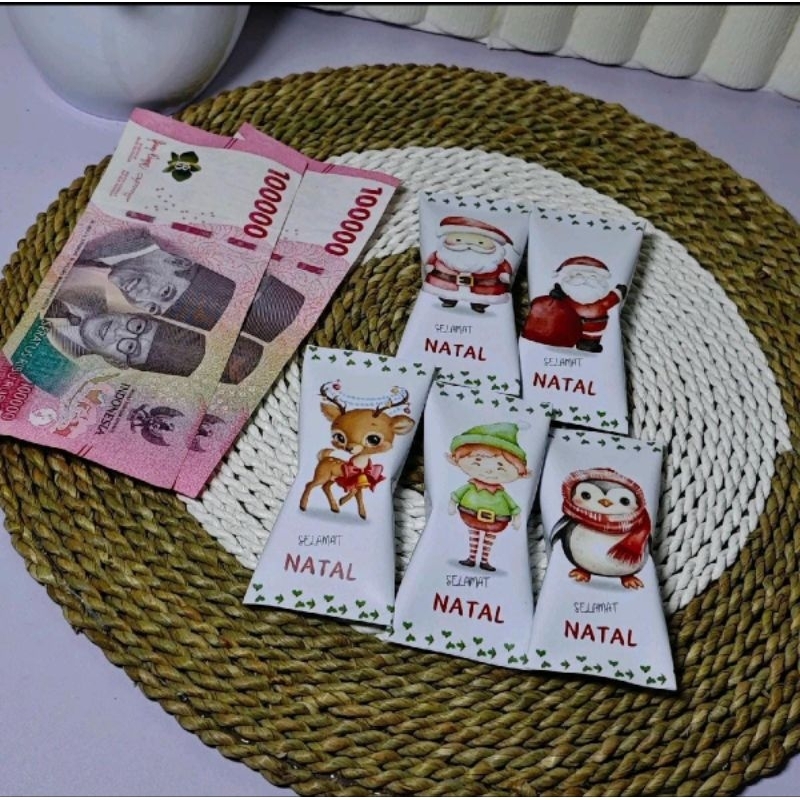 

AMPLOP NATAL bentuk PERMEN 10 PCS