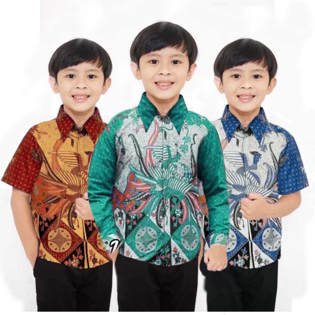 BATIK ANAK LAKI LAKI KEMEJA BATIK ANAK LENGAN PENDEK BATIK ANAK LENGAN PANJANG BAHAN KATUN PREMIUM