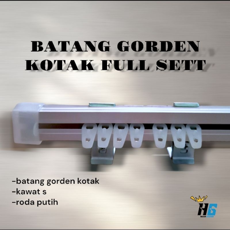 Batang gorden kotak/besi gorden vitrase full sett/besi gorden plisket