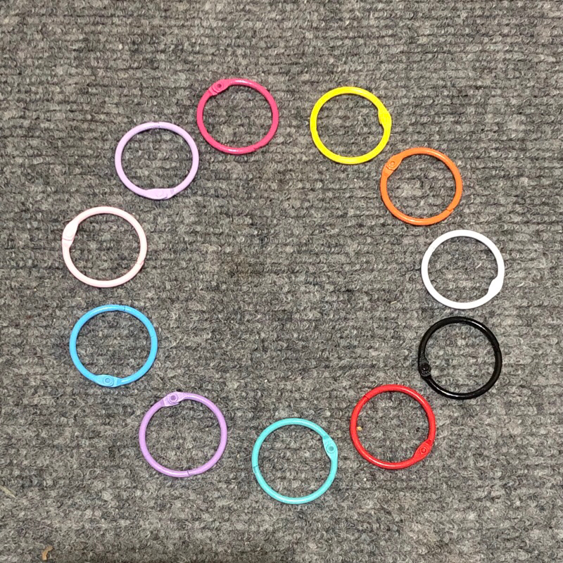 Kait ring bulat besar gantungan kunci besi