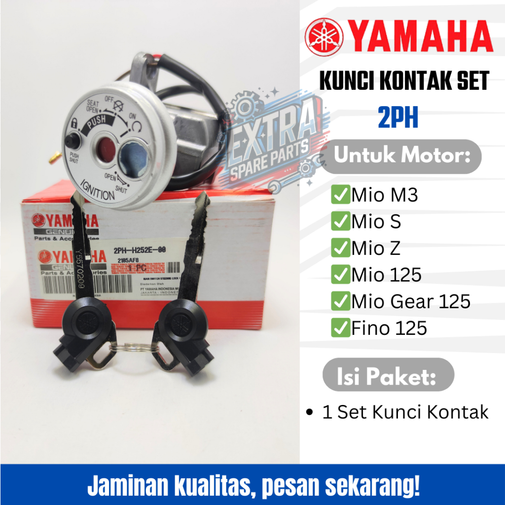 Bergaransi Original Kunci Kontak Set 2PH untuk Motor Yamaha Mio S, Mio Z, Mio 125, Mio Gear 125,Fino