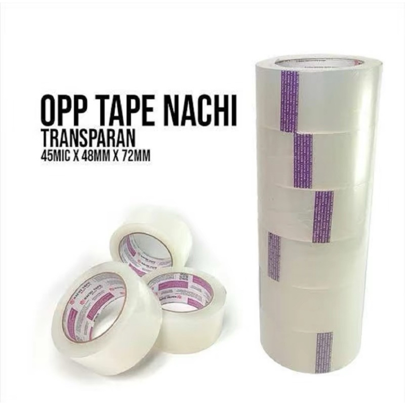 

6 PCS / SLOP LAKBAN NACHI / OPP TAPE 2 INCH X 100 YARD
