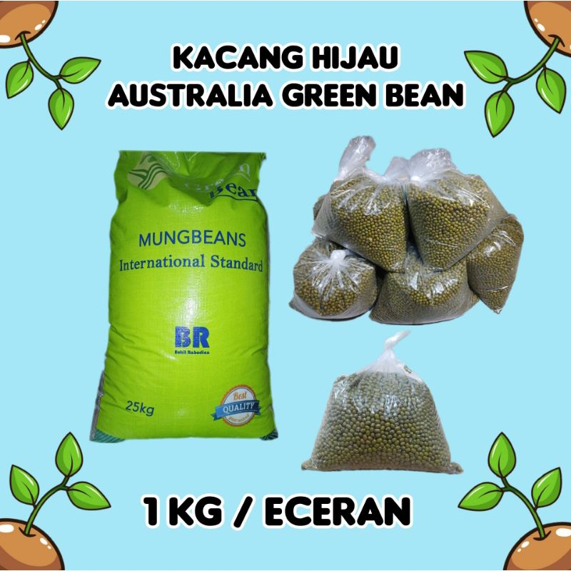 

Kacang Hijau Australia Green Bean 1kg (Kacang Untuk Bubur)/ Green MungBeans 1kg