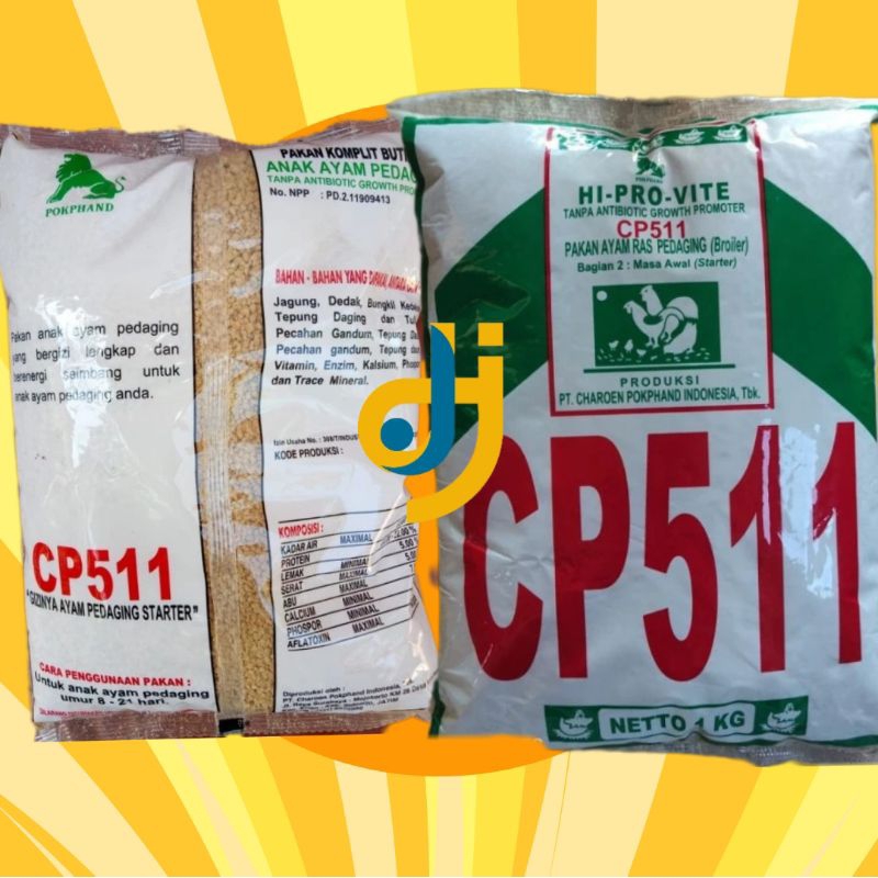 PAKAN AYAM BROILER 511Voer Pakan Ayam bebek itik atau unggas lainnya Hi Pro Vite 511 Charoen Pokphan