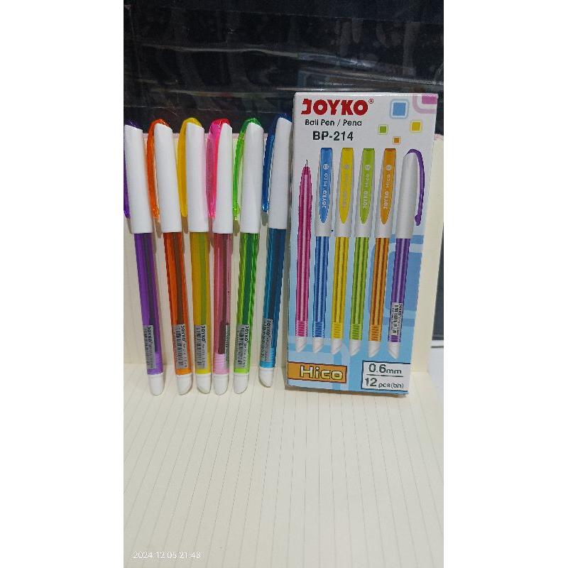 

pena joyko pulpen 0.6mm/12pcs