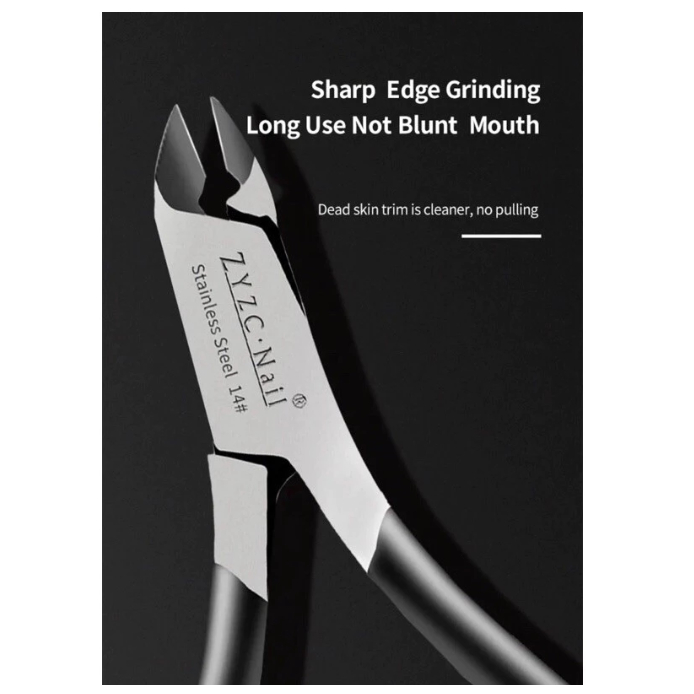 ZYZC CUTICLE NIPPER Black Gunting Kutikula Nail Care Manicure Premium Nail Art