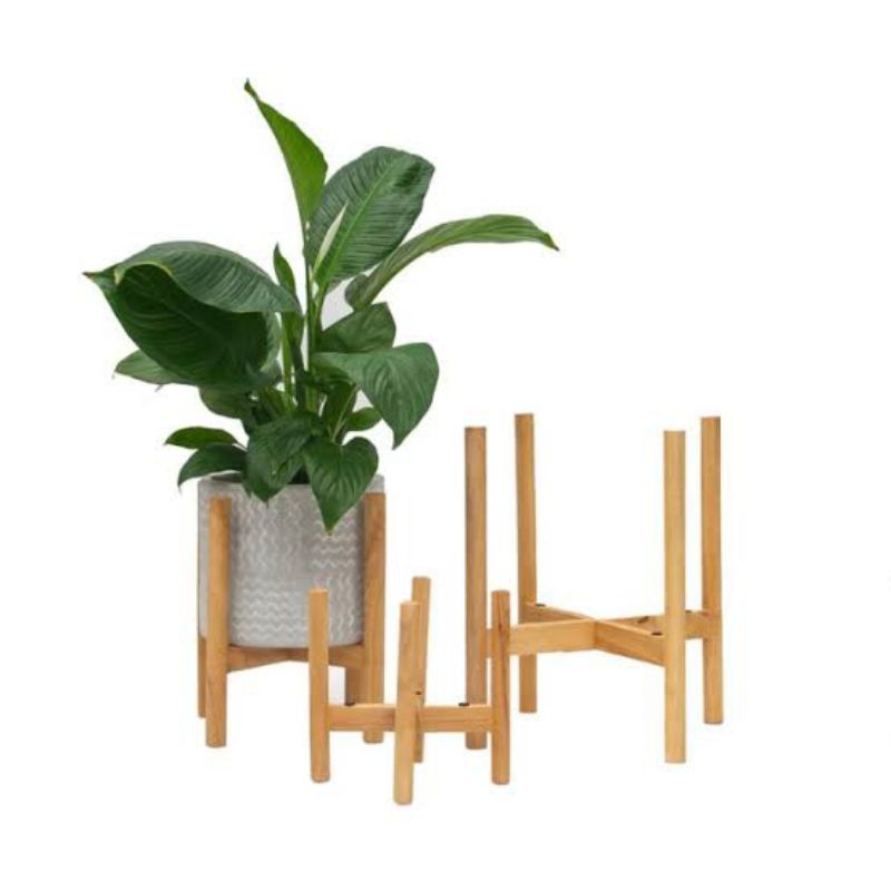 Kayu stand pas bunga STANDING Pot Tampilan Aestetik