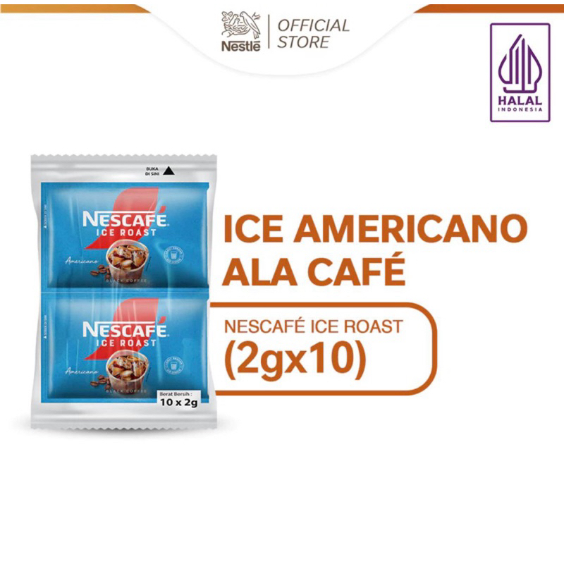 

Nescafe Ice Roast Americano Kopi Hitam Instant 1 Renceng (10X2g)