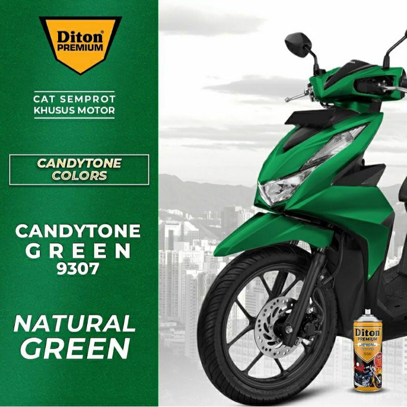 #MAU# Cat Semprot Diton Premium 9307 Candy Tone Green 400ml Hijau Candy Bening Transparan Cat Spray 