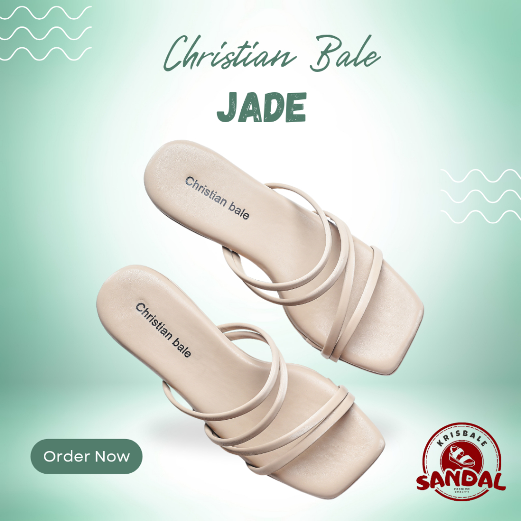 Christian Bale JADE Sepatu Sandal Hak Wanita Heels Tali Kekinian Sendal Kondangan Cewek Terbaru