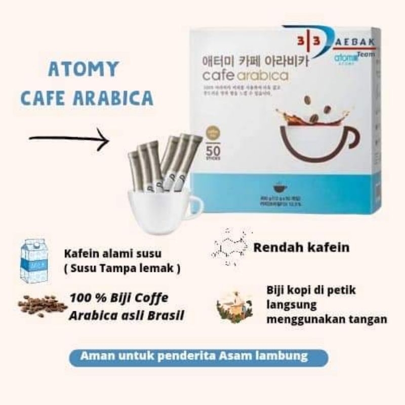 

Atomy Arabica coffe 3in1 | kopi susu instan arabica atomy