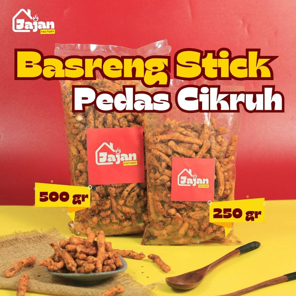 

Jajan Factory - Basreng Stick Pedas Cikruh 250gr / 500gr Snack Kiloan Camilan Kriuk Cemilan Gurih