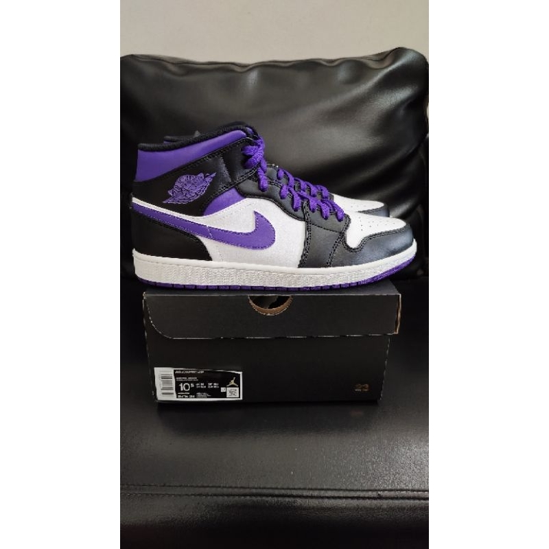 Sepatu sneakers Nike Air Jordan 1 mid Dark Iris original murah