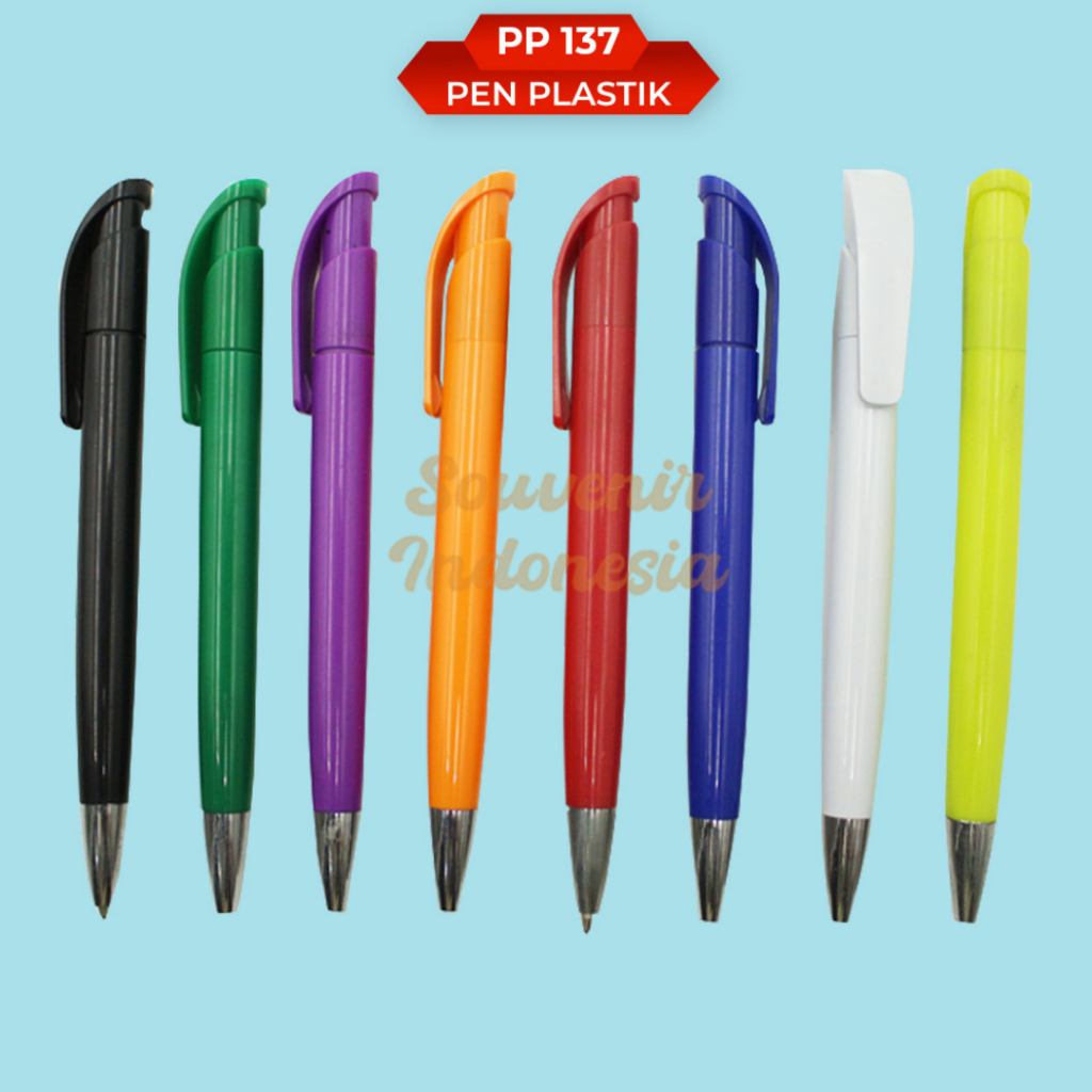 

Pen Plastik Murah Dan Praktis, Cocok Untuk Sehari-Hari Custom Logo/Nama PP 137