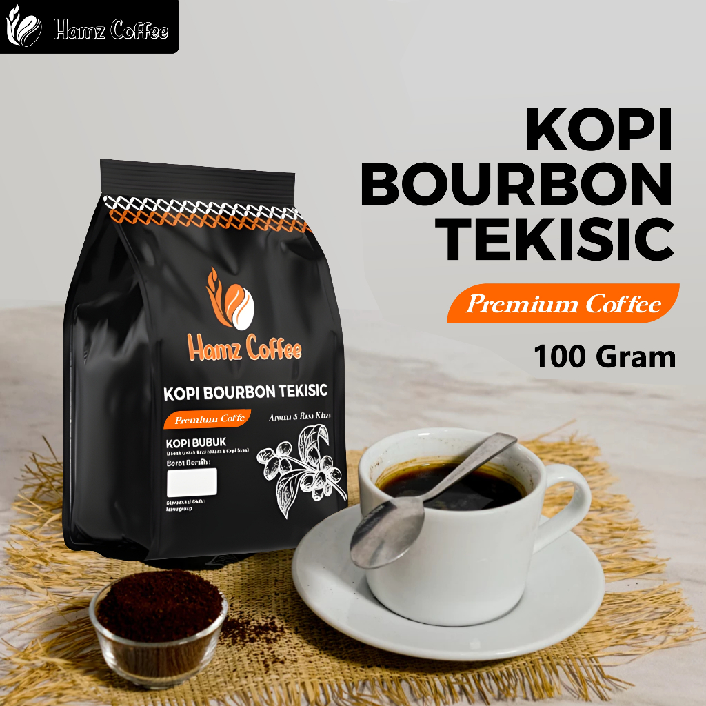 

Hamz Coffee - kopi bubuk bourbon tekisic premium siap seduh 100gr