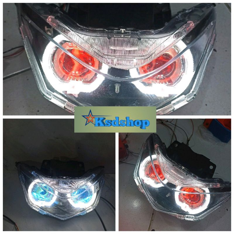 Reflektor beat deluxe proji biled 4 lensa lampu depan beat deluxe 2020-2023 Motorcycle