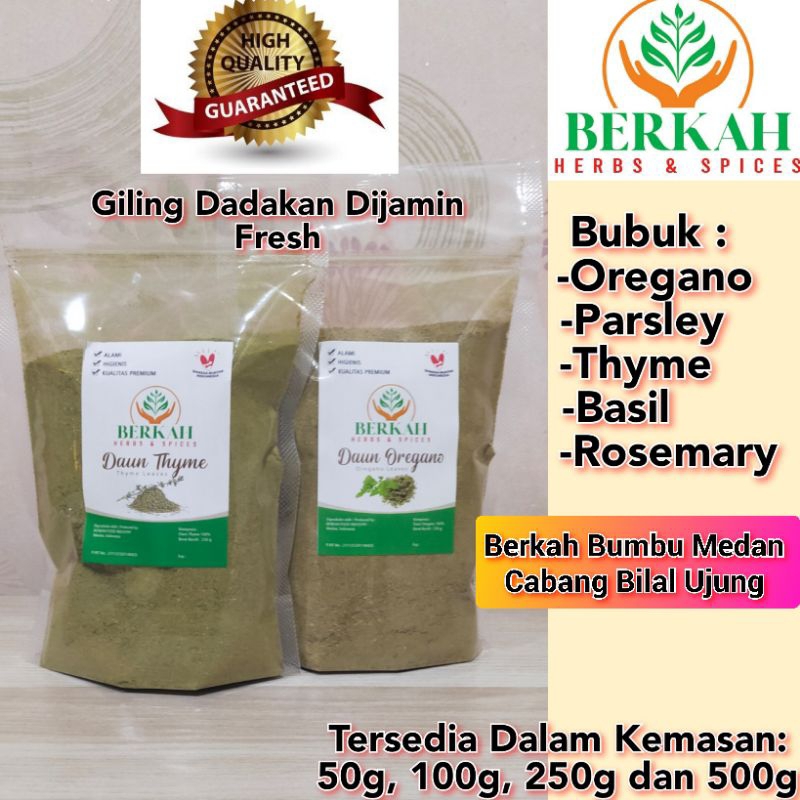 

Daun Basil Bubuk Berkah 50g 100g Kualitas Premium Wangi Tanpa Pengawet Halal