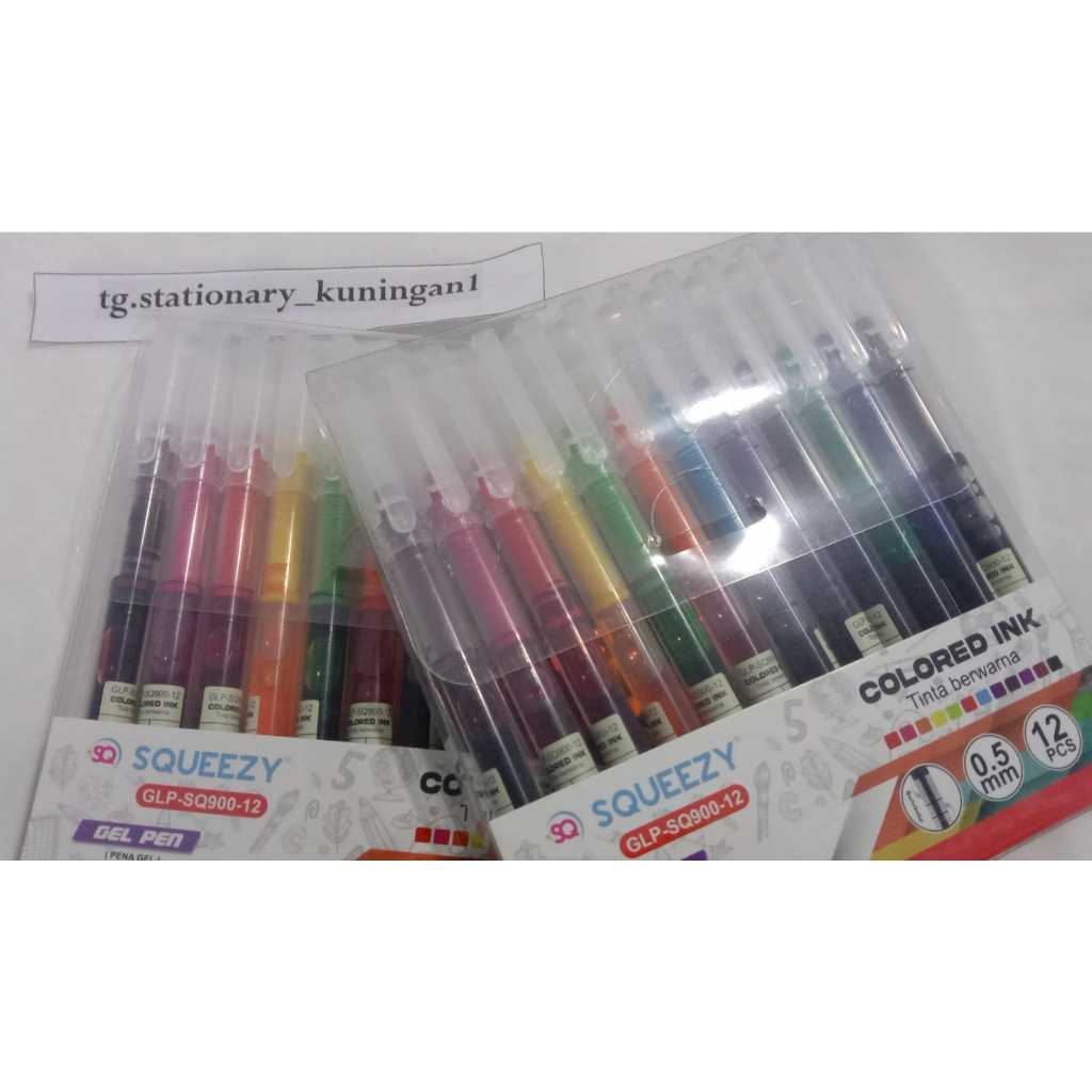 

Pulpen Gel Squeezy 1 Set 12 Warna GLP-SQ900-12