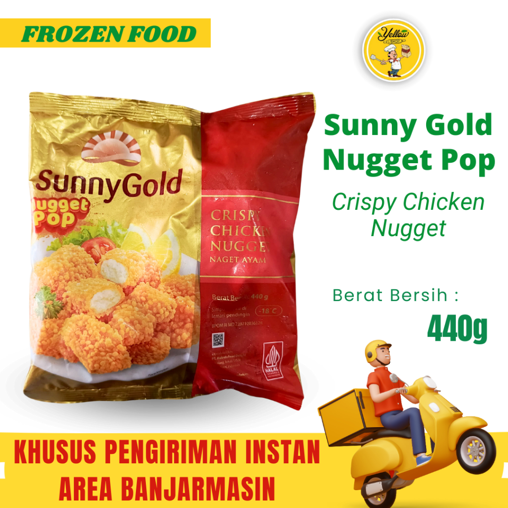 

SUNNY GOLD NUGGET POP 440GR / NAGET AYAM FROZEN FOOD