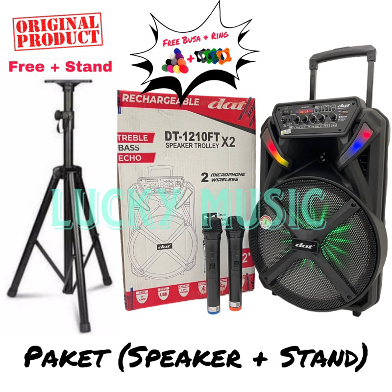 Speaker Portable wireless DAT DT 1210 FT X2 Original 12 inch Dat 1210 ft x2 speaker dat 1210ft x2 Bl