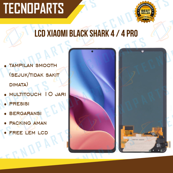 LCD TOUCHSCREEN XIAOMI BLACKSHARK 4 / BLACKSHARK 4 PRO ORIGINAL BERGARANSI FREE PACKING