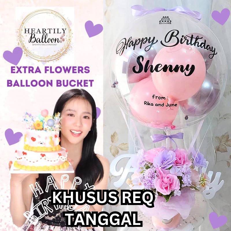 [KHUSUS REQ TANGGAL JAM] Mix Warna Buket Balon Bucket Balloon Graduation Snack Balloon Bucket Balon 