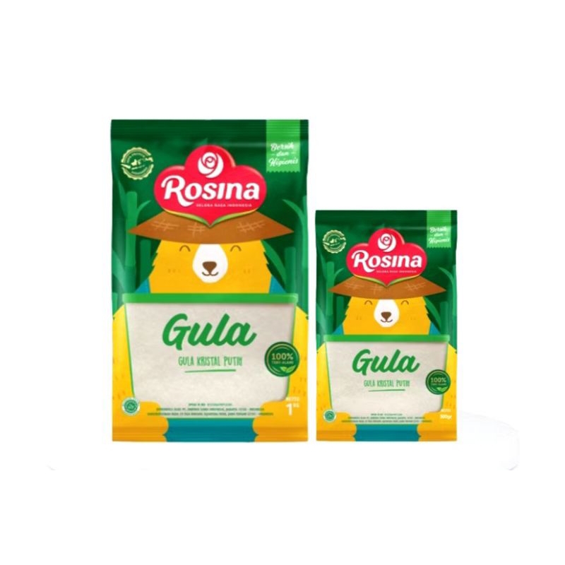 

GULA PASIR PUTIH KEMASAN 1000GRAM/ GULA ROSINA 1000GRAM [EXTRA]