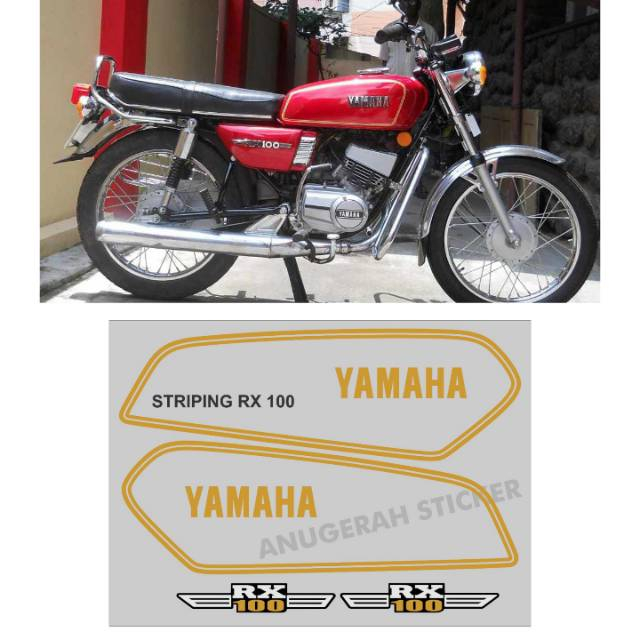 Sticker Stiker Motor Striping Yamaha Rx 100 LC