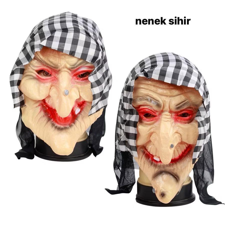 topeng seram topeng hantu topeng cosplay Topeng hallowen Topeng Hantu Momo Halloween Seram Rumah Han