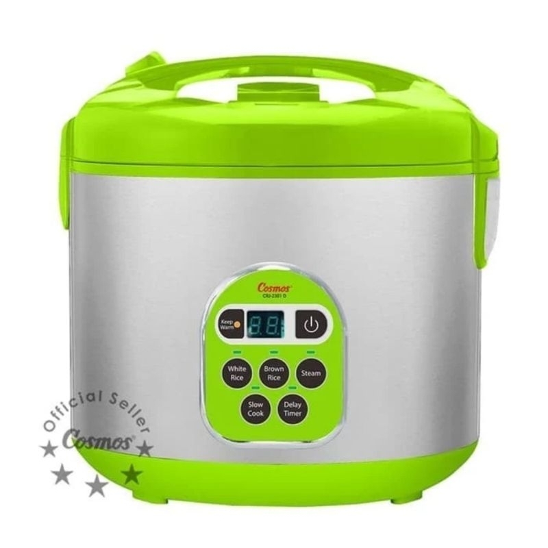 Cosmos magic com rice cooker penanak nasi CRJ-2301D digital 2liter  5in1