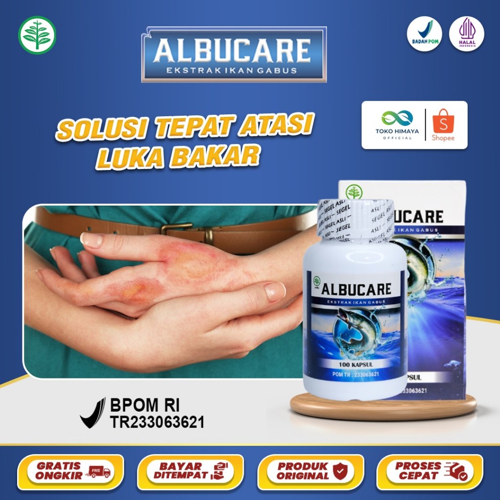 ALBUCARE Obat Pengering Luka Bakar Melepuh Luka Bakar Knalpot Kena Air Panas Minyak Panas